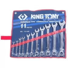 Набор комбинированных ключей, 1/4"-15/16", 11 предметов KING TONY 1211SR