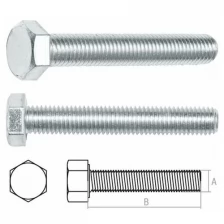 Болт М8х16 мм шестигр., цинк, кл.пр. 5.8, DIN 933 (5 кг) STARFIX (SMV1-15469-5)