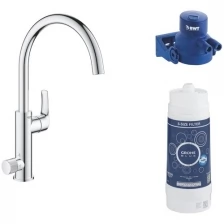 Смеситель для кухни GROHE Blue Pure Eurosmart с функцией фильтрации, хром (119708)